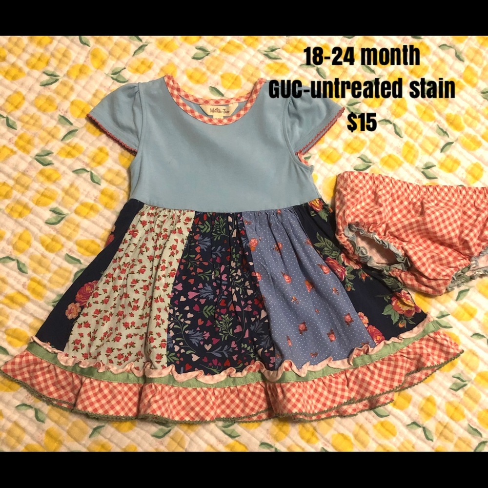 Matilda Jane dress with bloomers💙